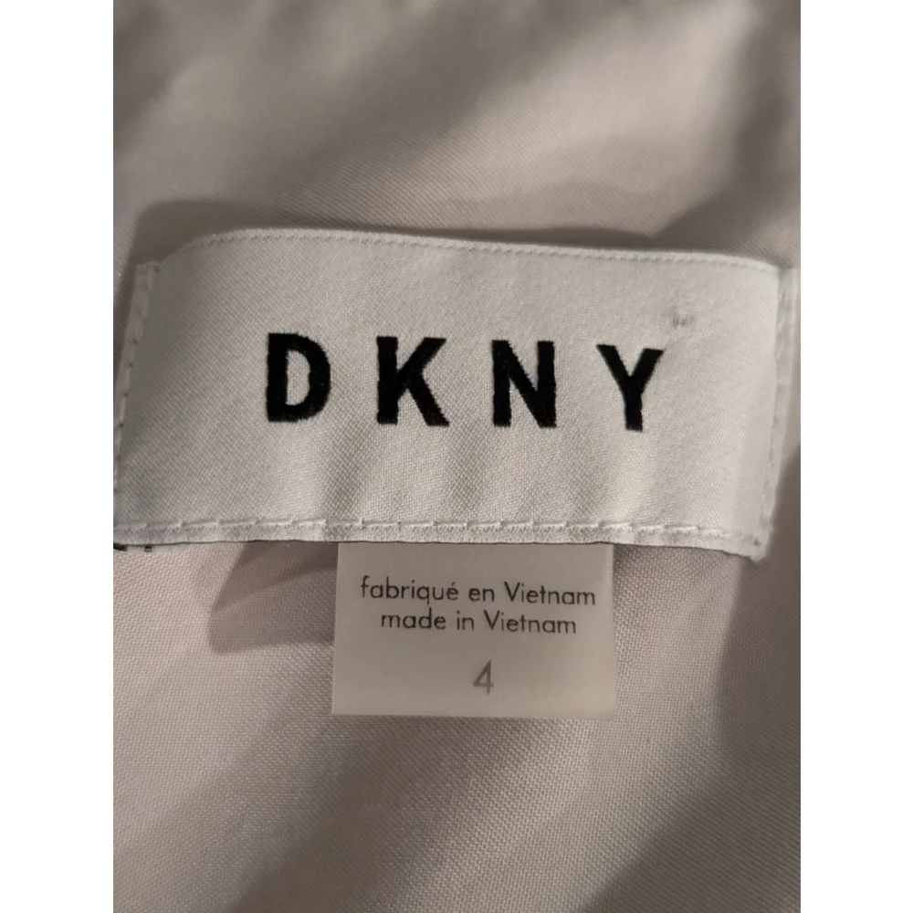Women's DKNY Beige Long Sleeve Shirt Dress with Tie Waist, Size 4 - Picture 6 of 7